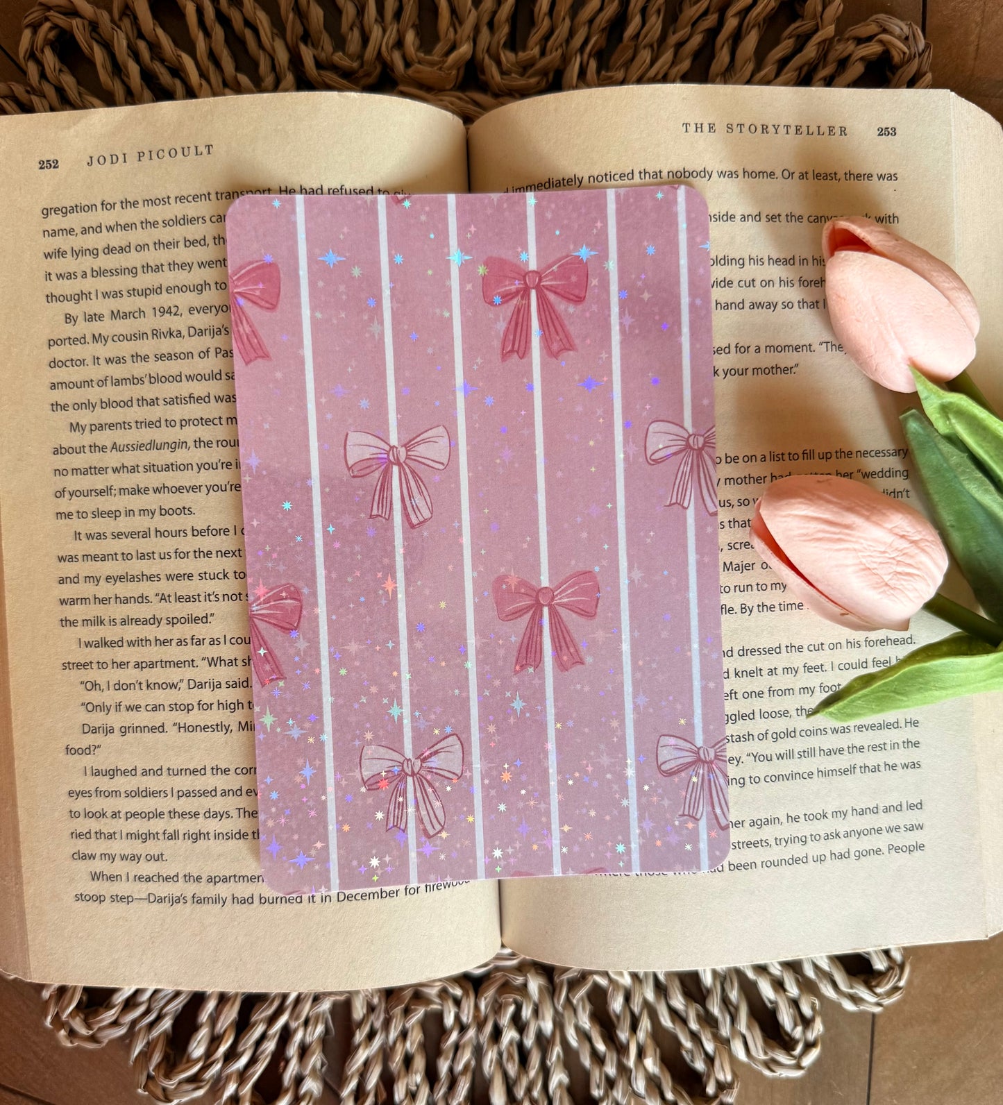 Pink Bows Kindle Insert