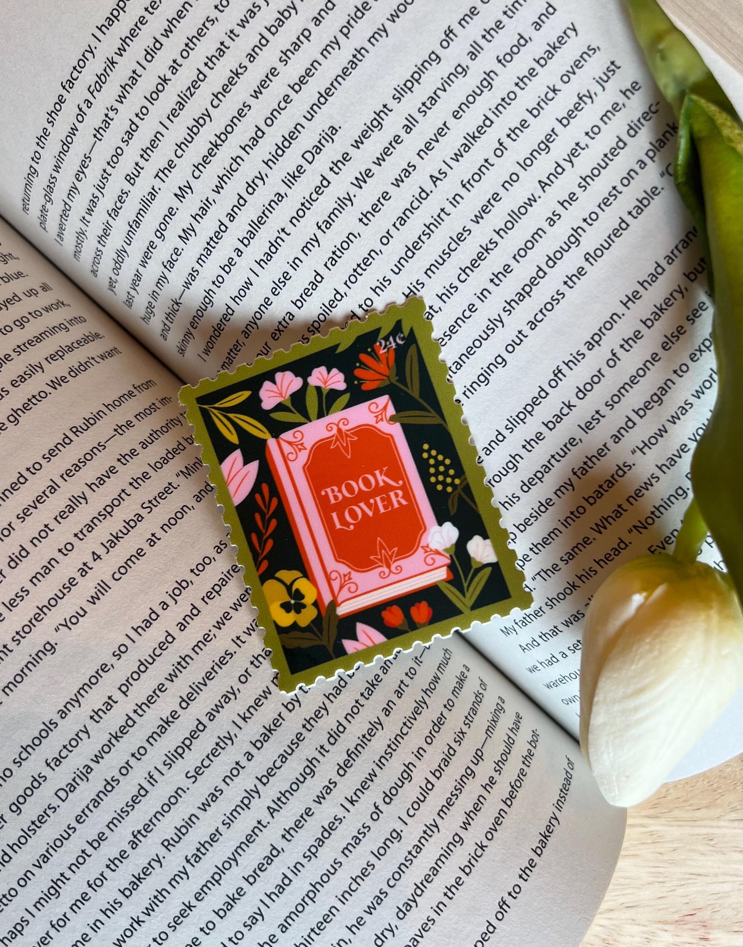 Book Lover Stamp Sticker