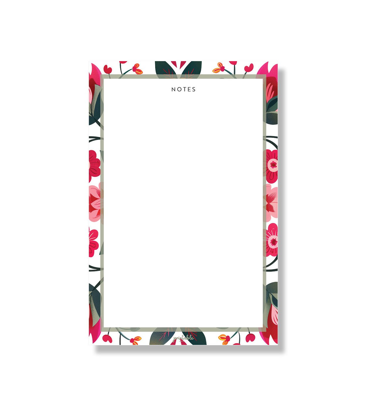 Flower Pattern Notepad