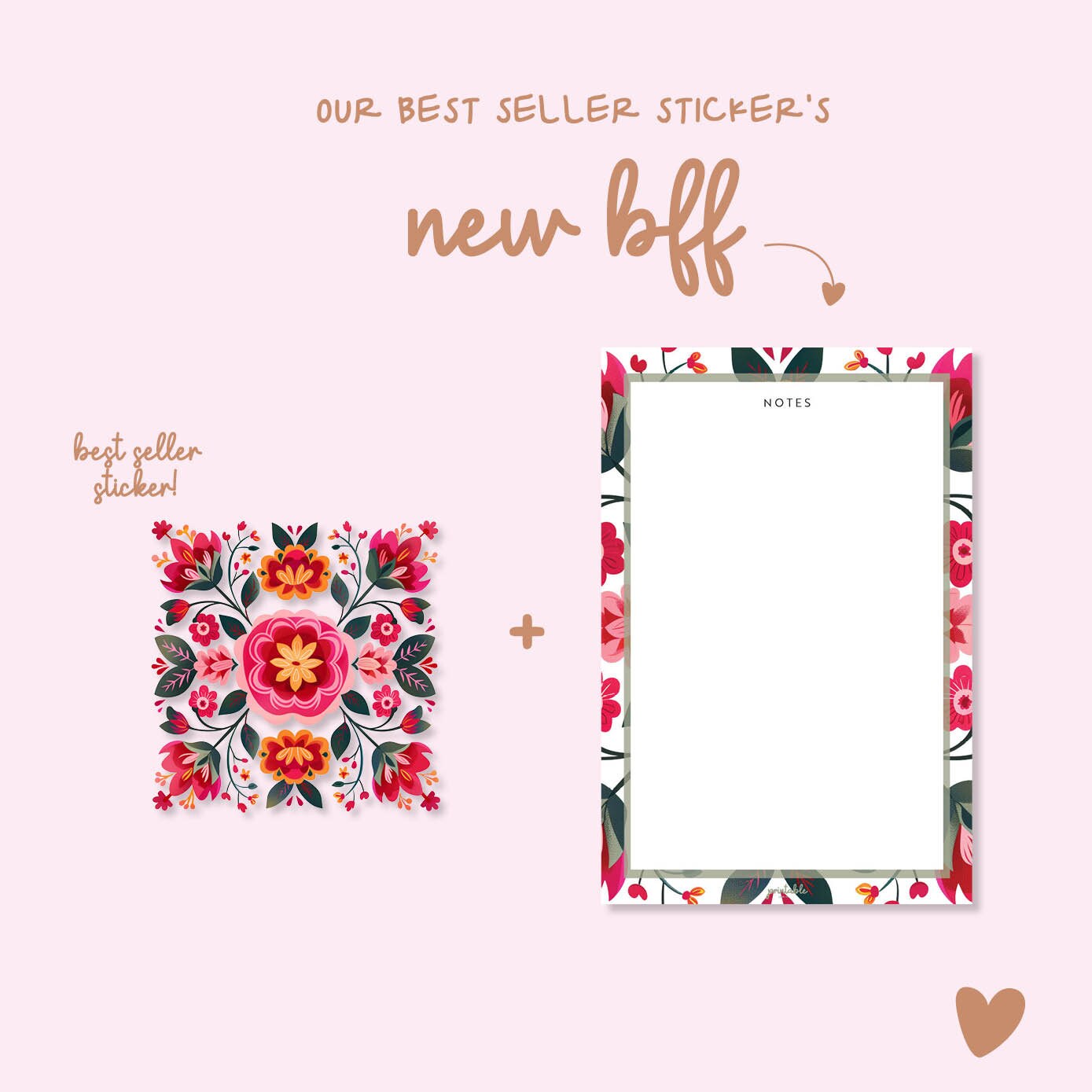 Flower Pattern Notepad