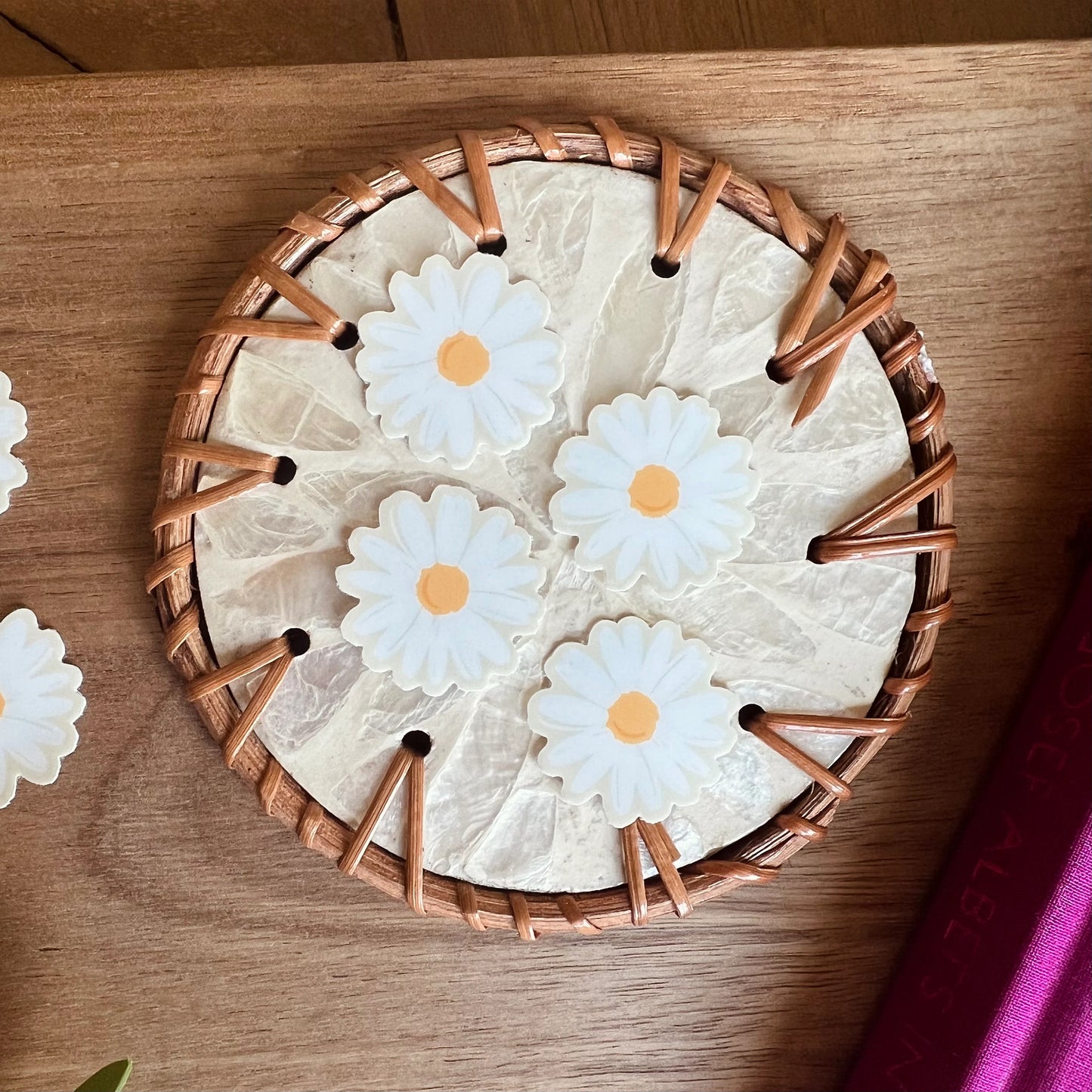 Daisy Flower Mini Sticker Pack of 4