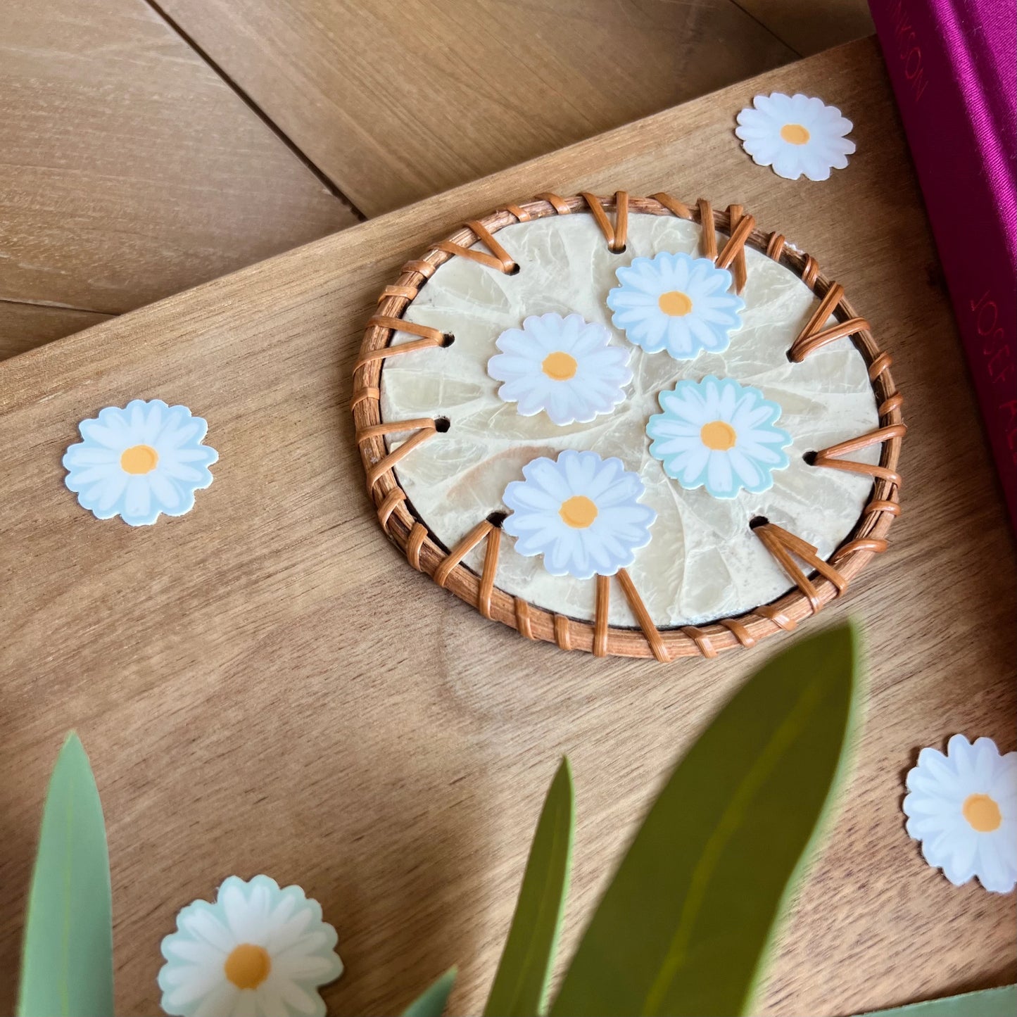 Color Daisy Flower Mini Sticker Pack of 4