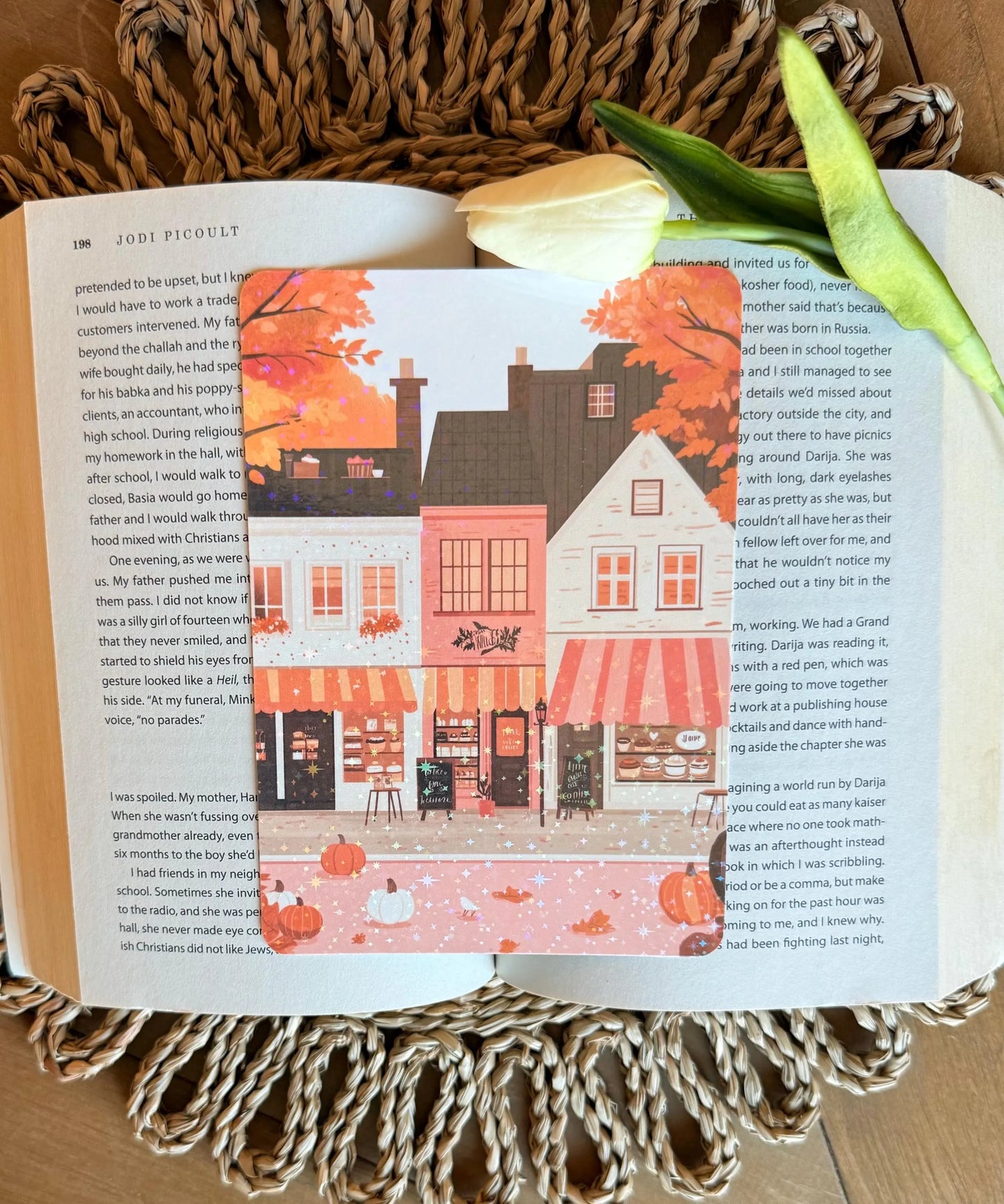 Cozy Fall Town Kindle Insert