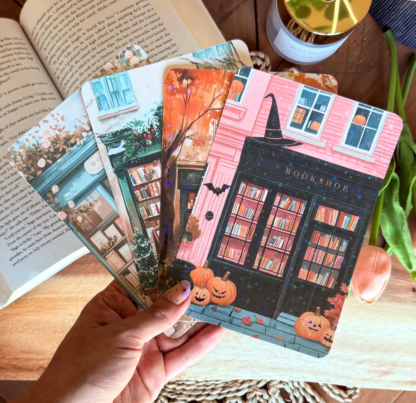 Pink Halloween Bookshop Kindle Insert