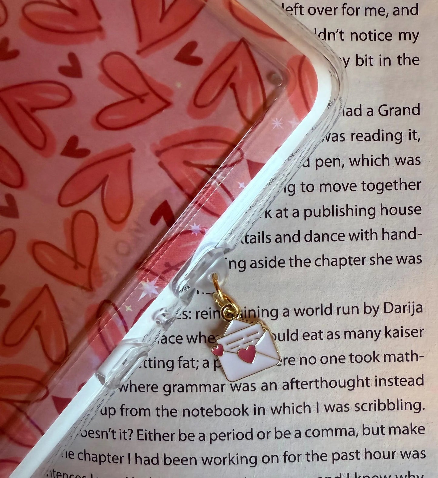 Heart Envelope Kindle Charm