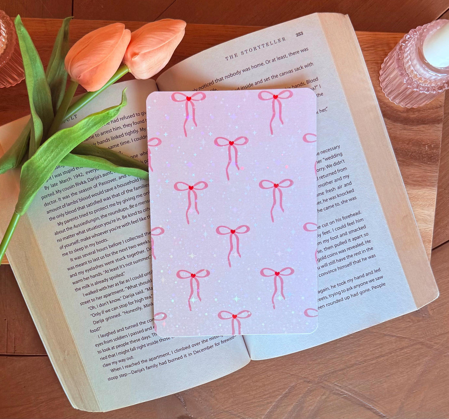 Pink Bows Kindle Insert