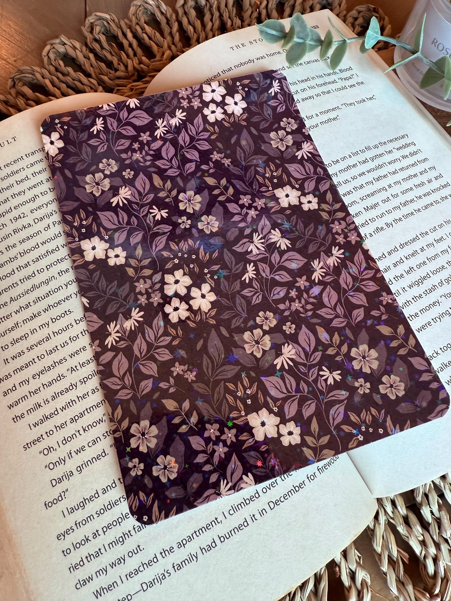 Purple Floral Inspired Kindle Insert