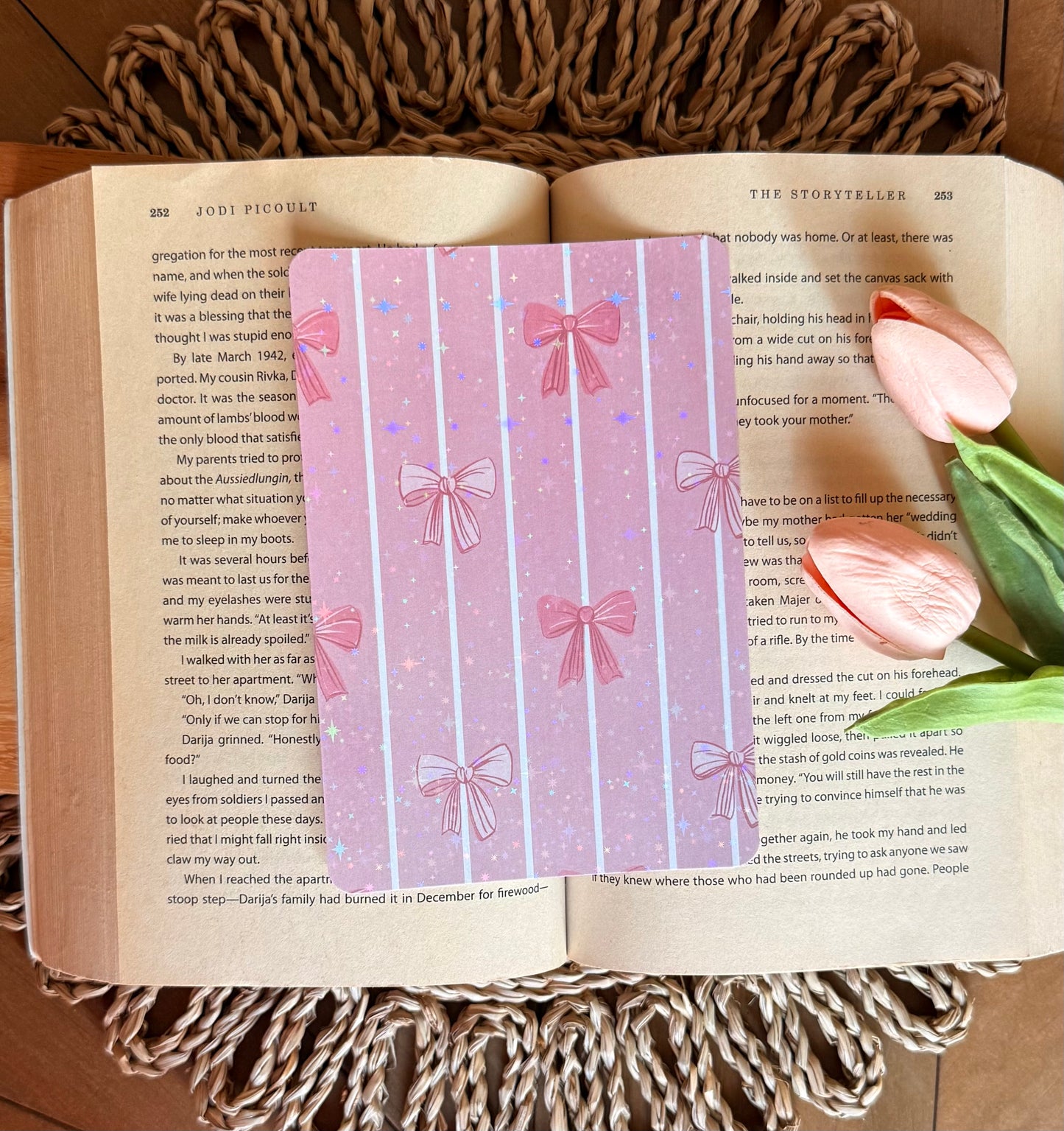 Pink Bows Kindle Insert