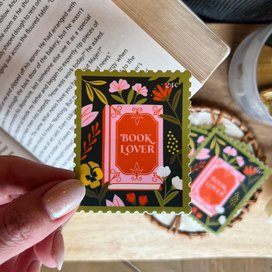 Book Lover Stamp Sticker