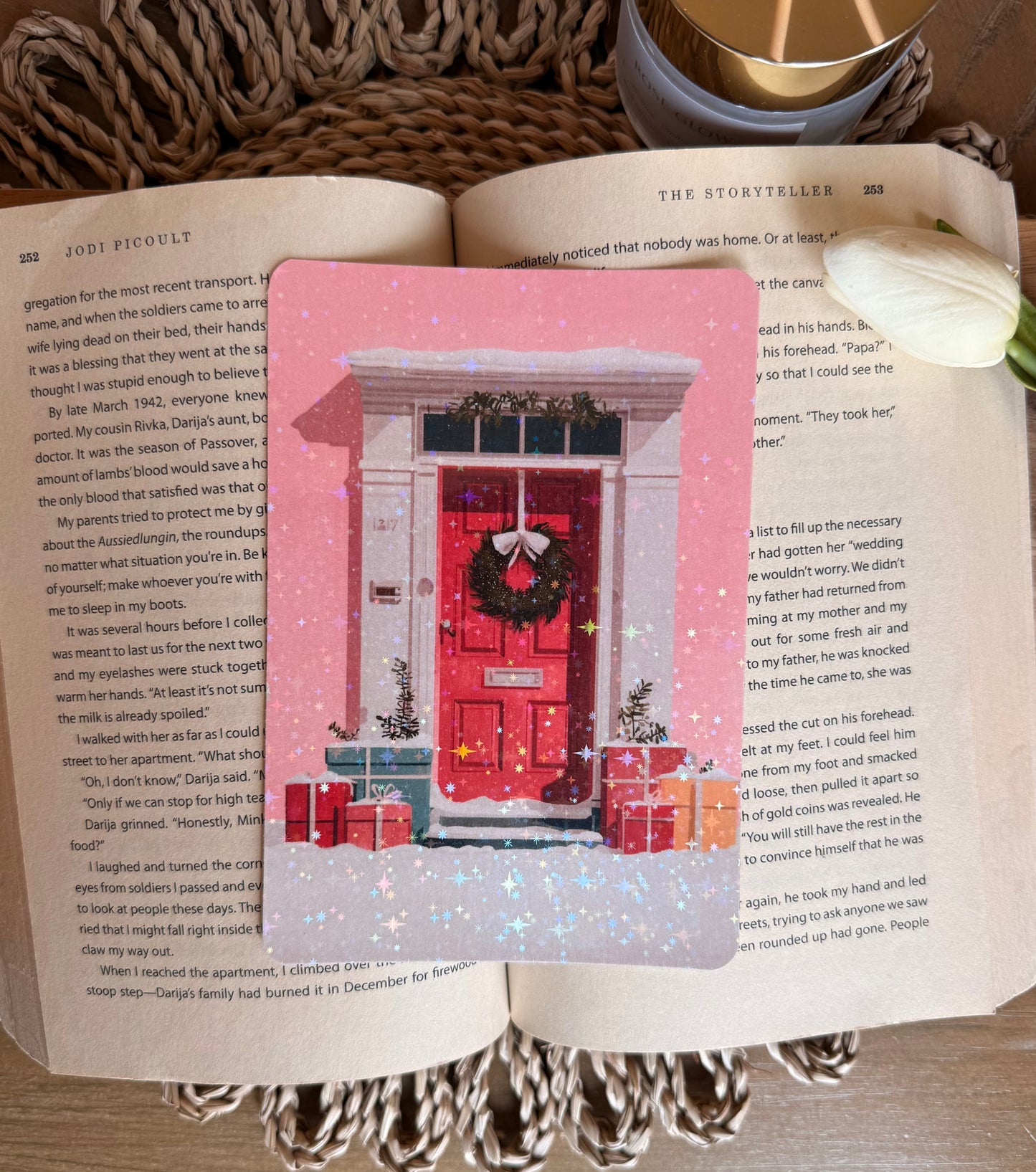 Christmas Red Door Kindle Insert