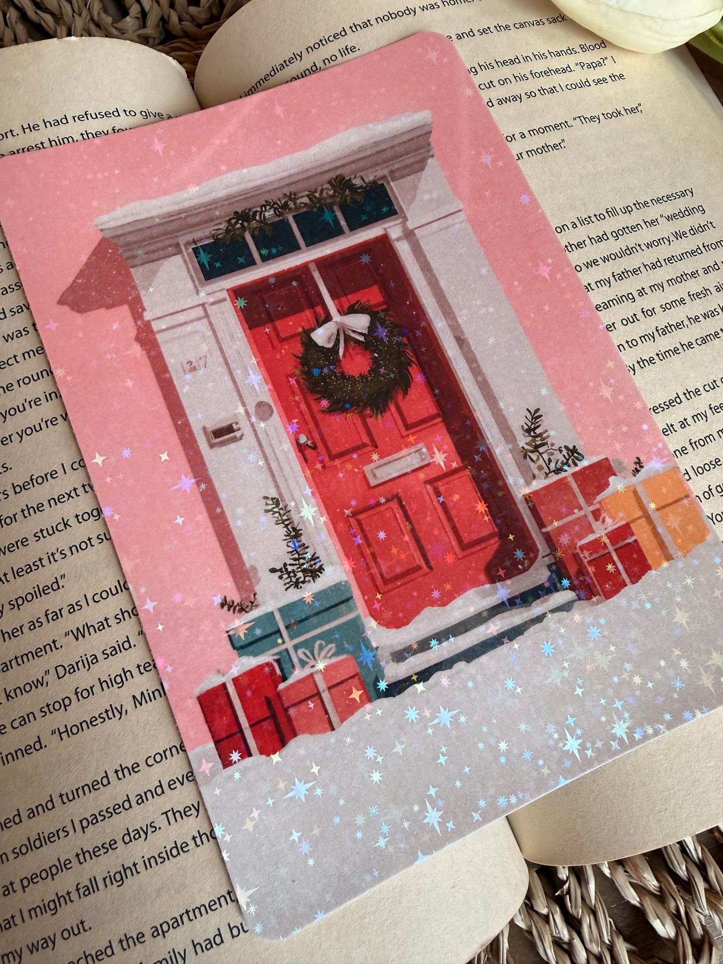 Christmas Red Door Kindle Insert