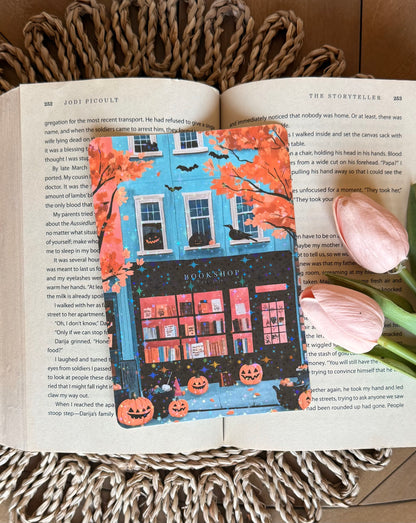 Blue Halloween Bookshop Kindle Insert