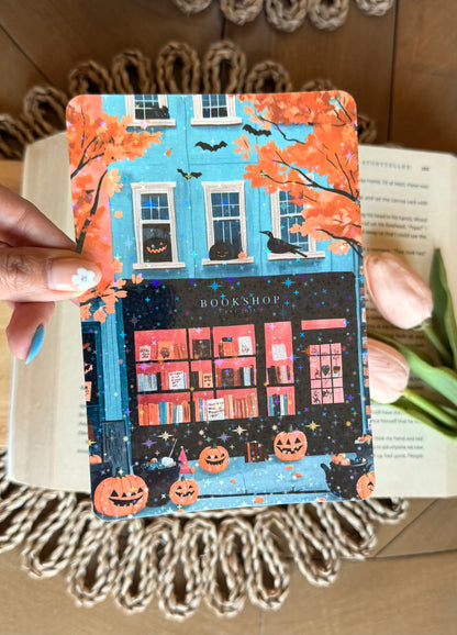 Blue Halloween Bookshop Kindle Insert