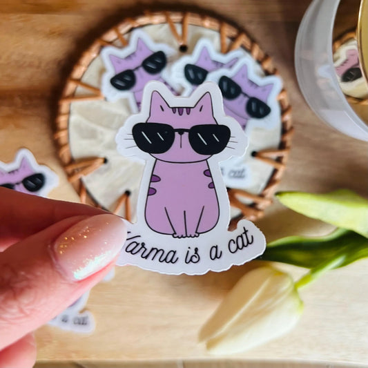 Karma is a Cat - Taylor Lyrics Sticker
