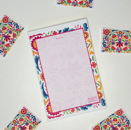 Pink Flower Notepad