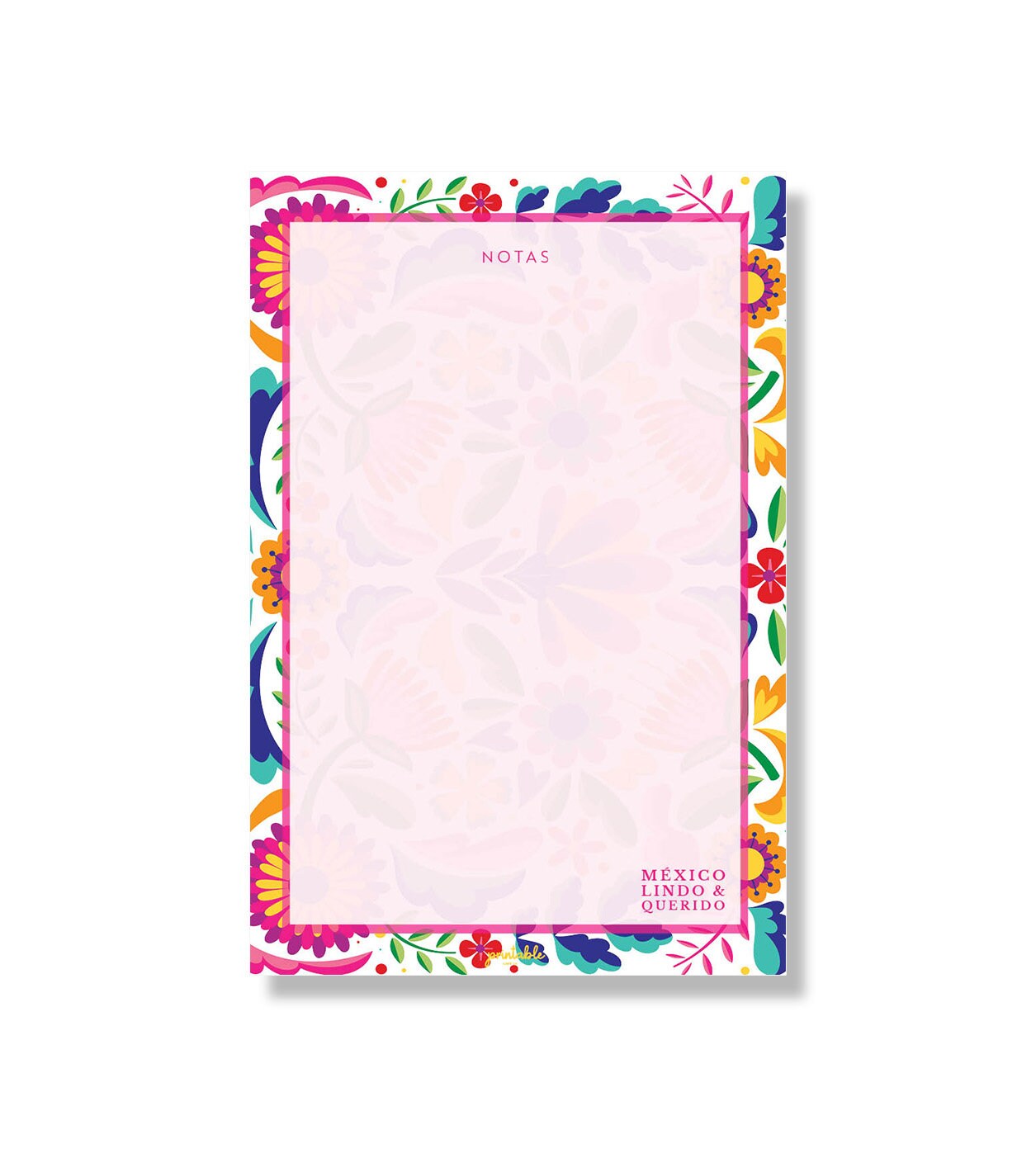 Pink Flower Notepad