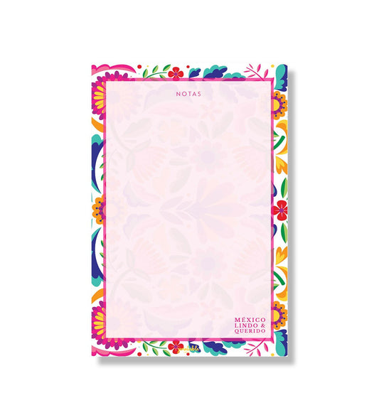 Pink Flower Notepad