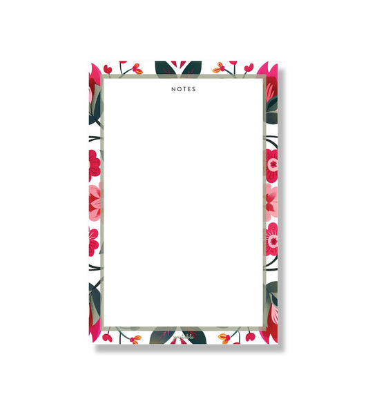 Flower Pattern Notepad
