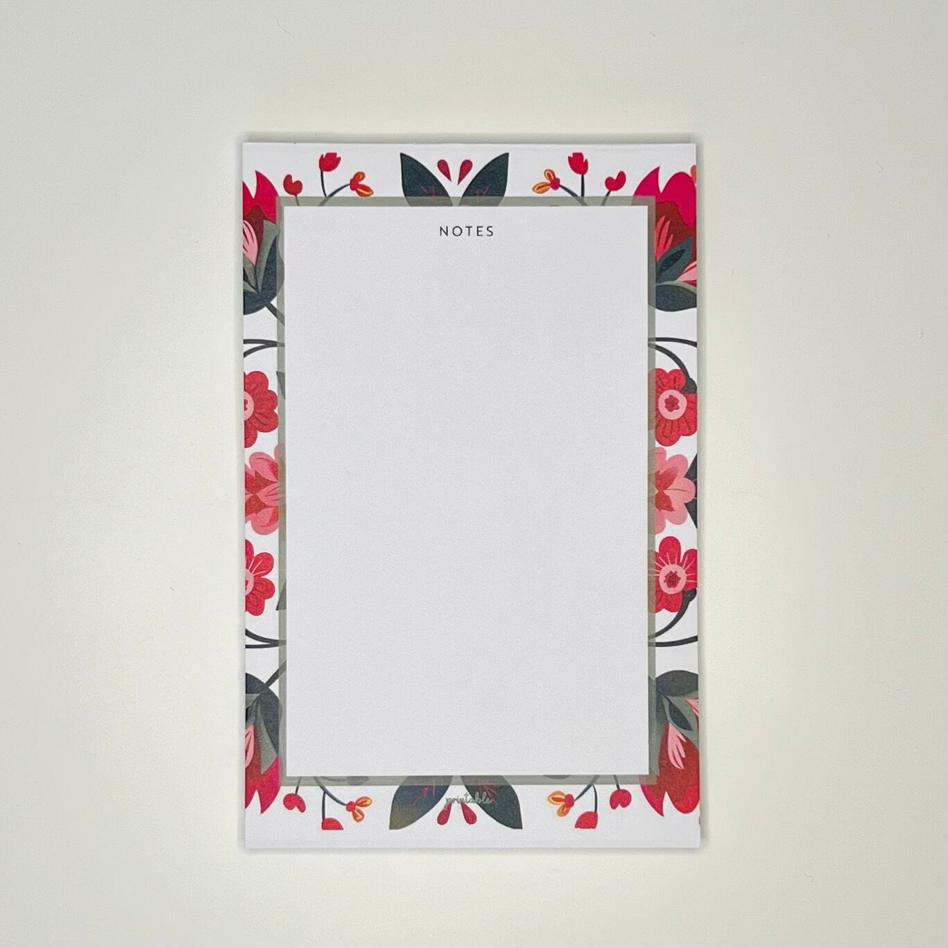 Flower Pattern Notepad