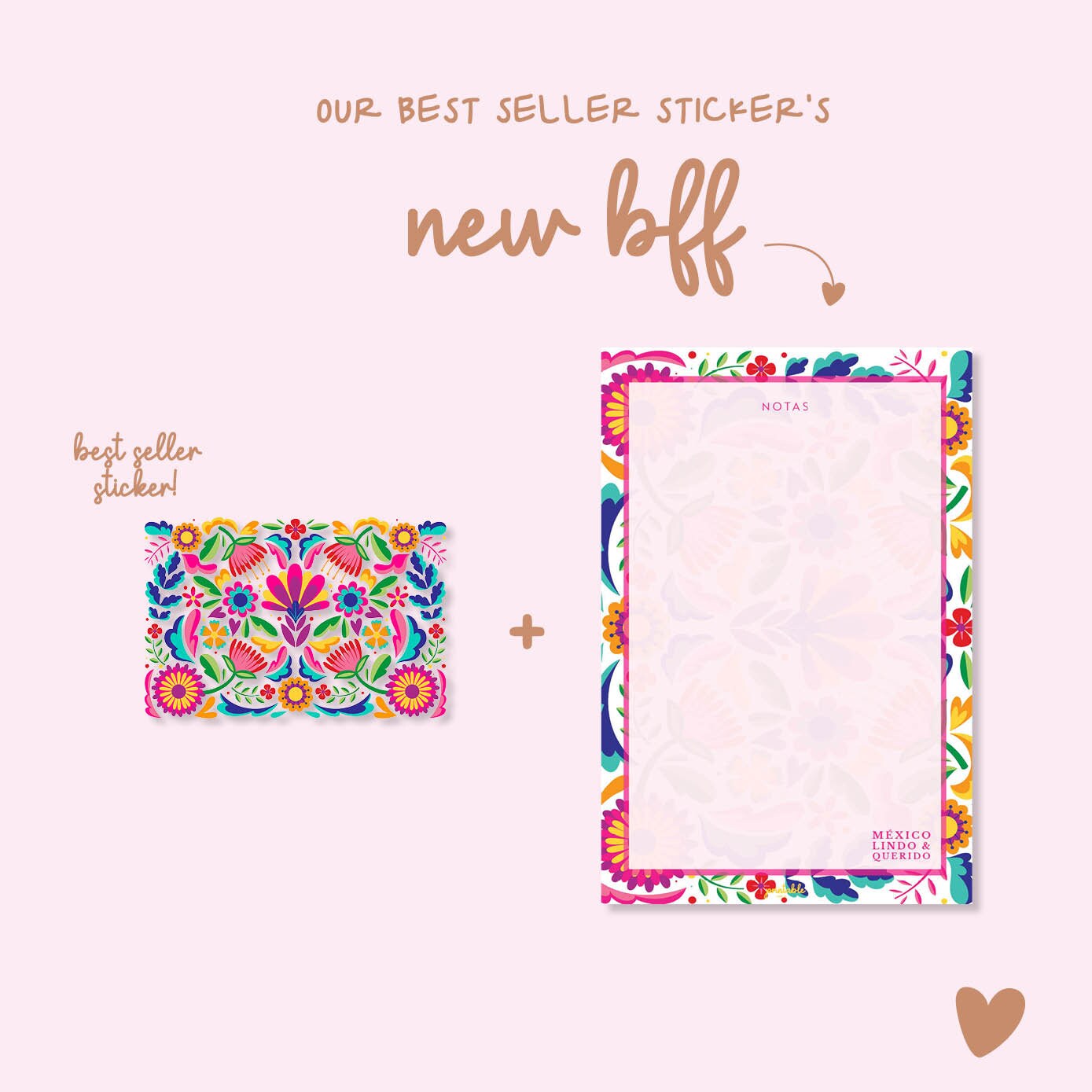 Pink Flower Notepad