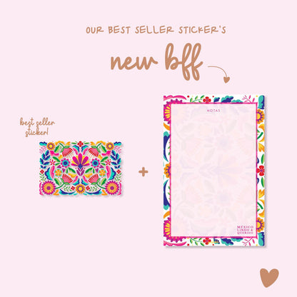 Pink Flower Notepad