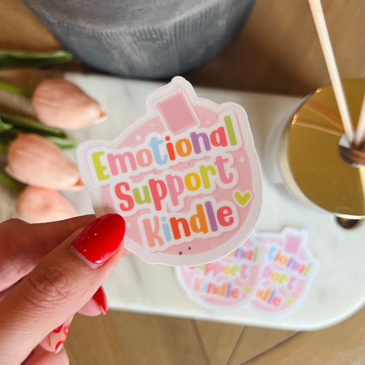 Emotional Support Kindle Sticker