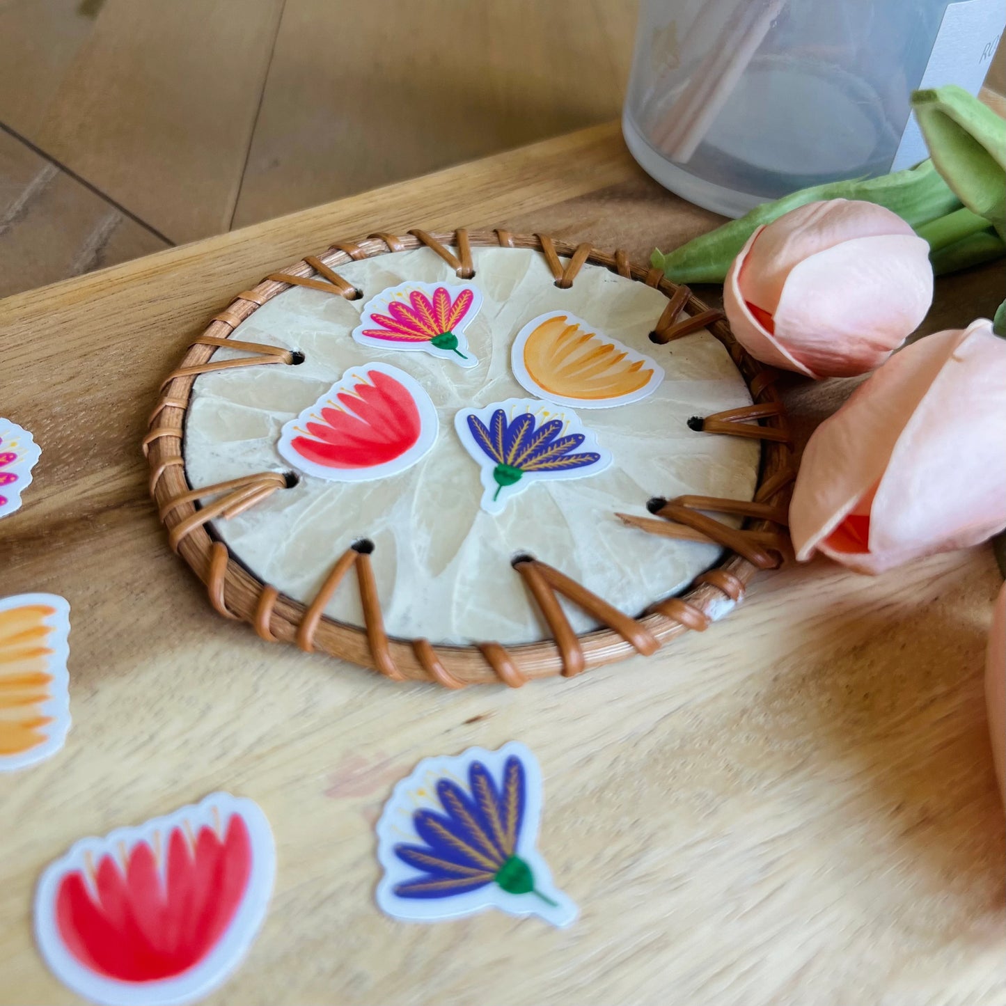 Floral Mini Sticker Pack of 4