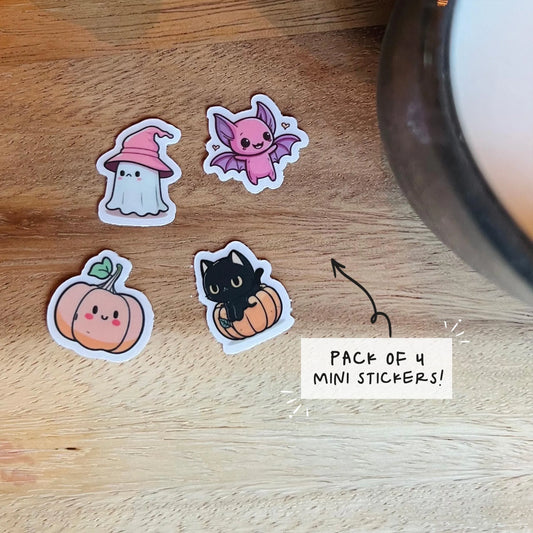 Halloween Mini Sticker Pack of 4