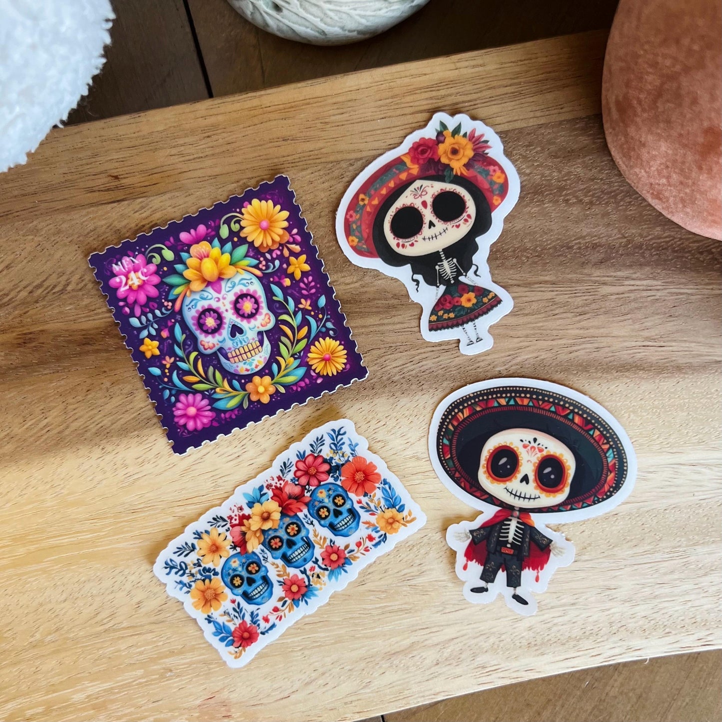Floral Skull Sticker