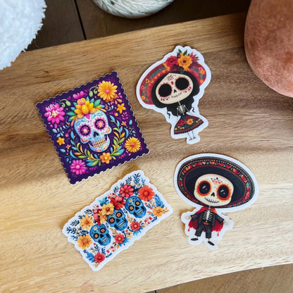 Floral Skull Sticker
