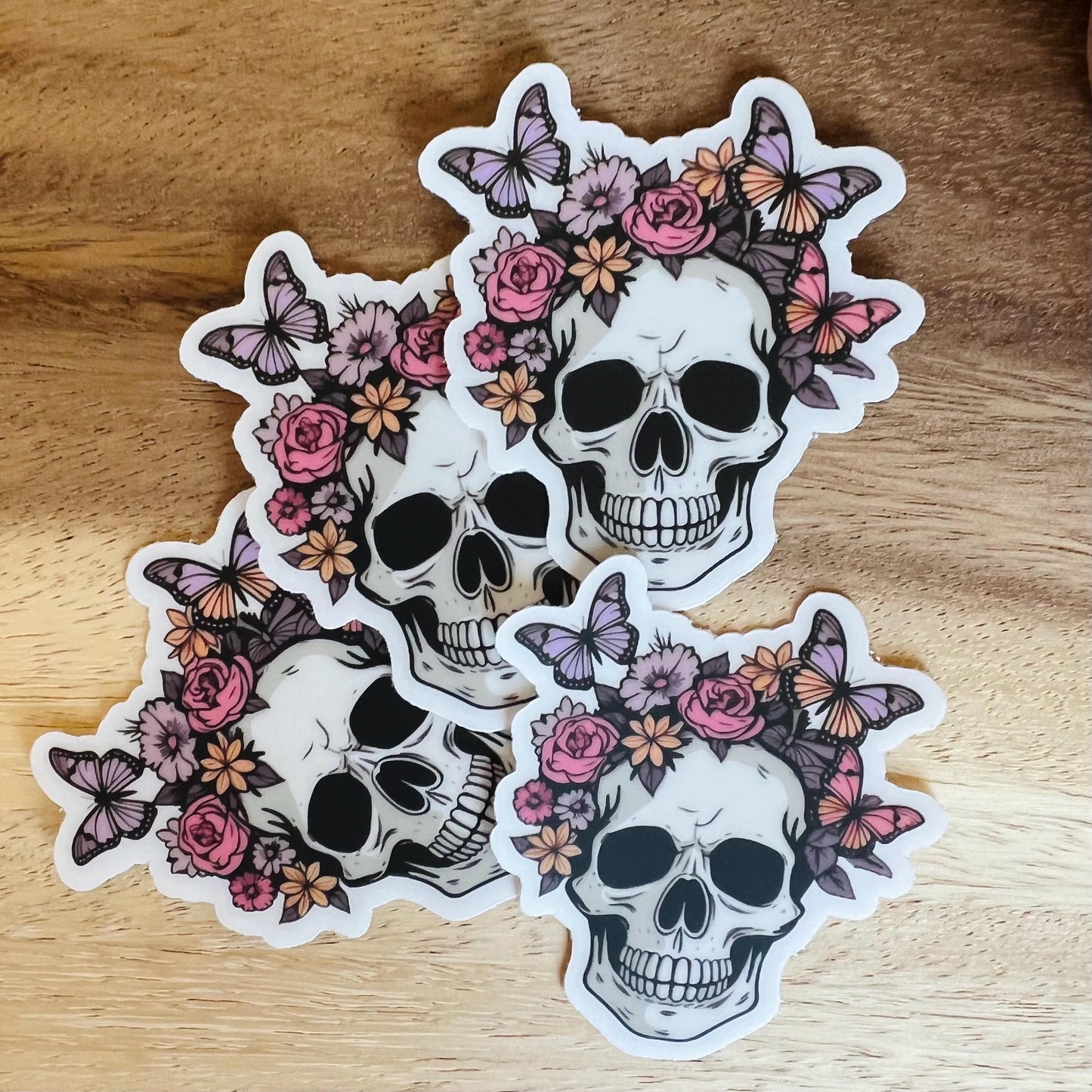 Floral Skull Sticker