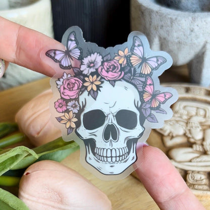 Floral Skull Sticker