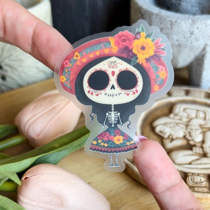 Skeleton Girl Sticker