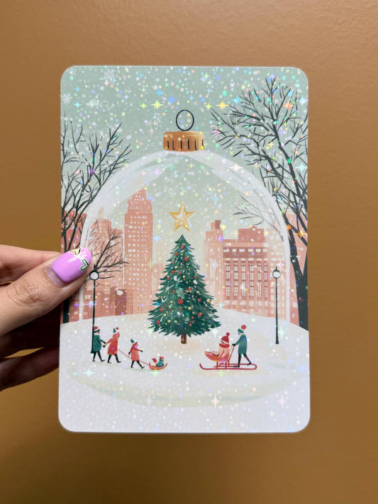 Christmas Snow Globe Kindle Insert