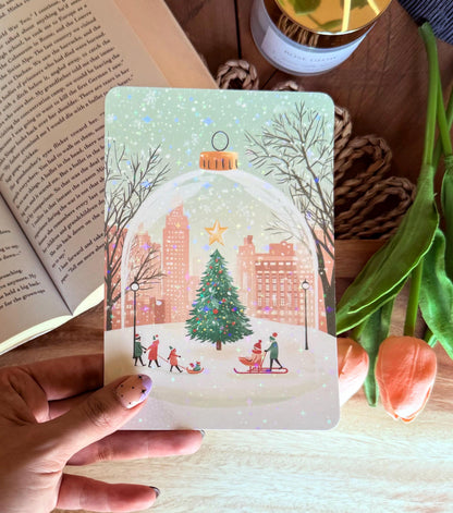 Christmas Snow Globe Kindle Insert