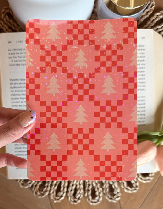 Christmas Gingham Pattern Kindle Insert