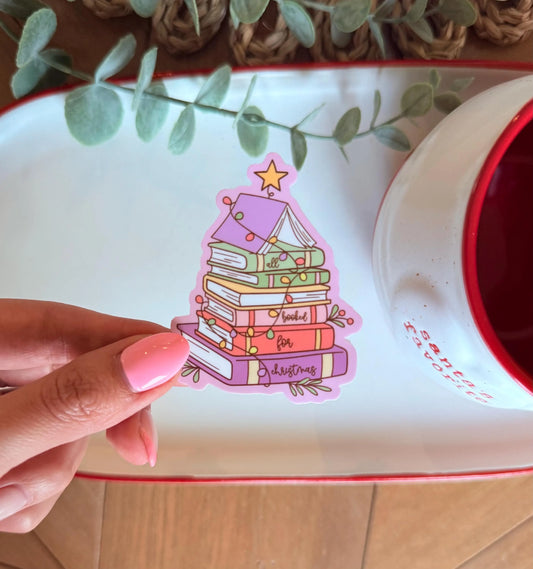 All Booked Christmas Sticker