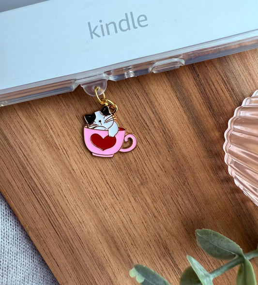 Cat Mug Kindle Charm
