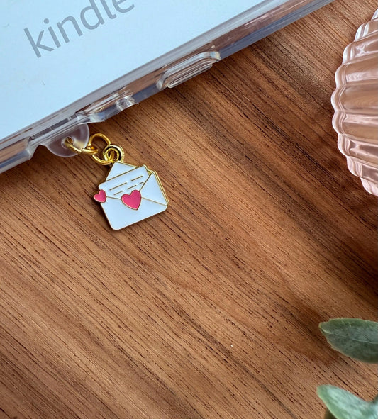 Heart Envelope Kindle Charm