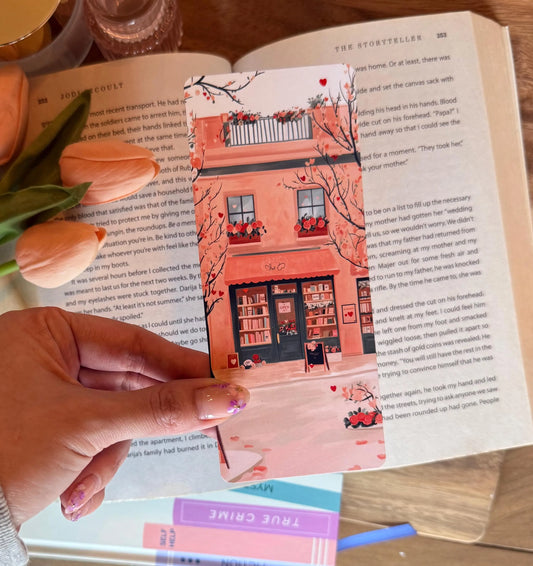 Valentines Bookshop Bookmark