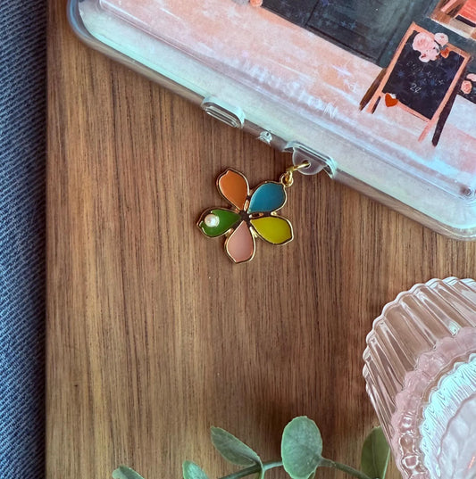 Multicolor Flower Kindle Charm