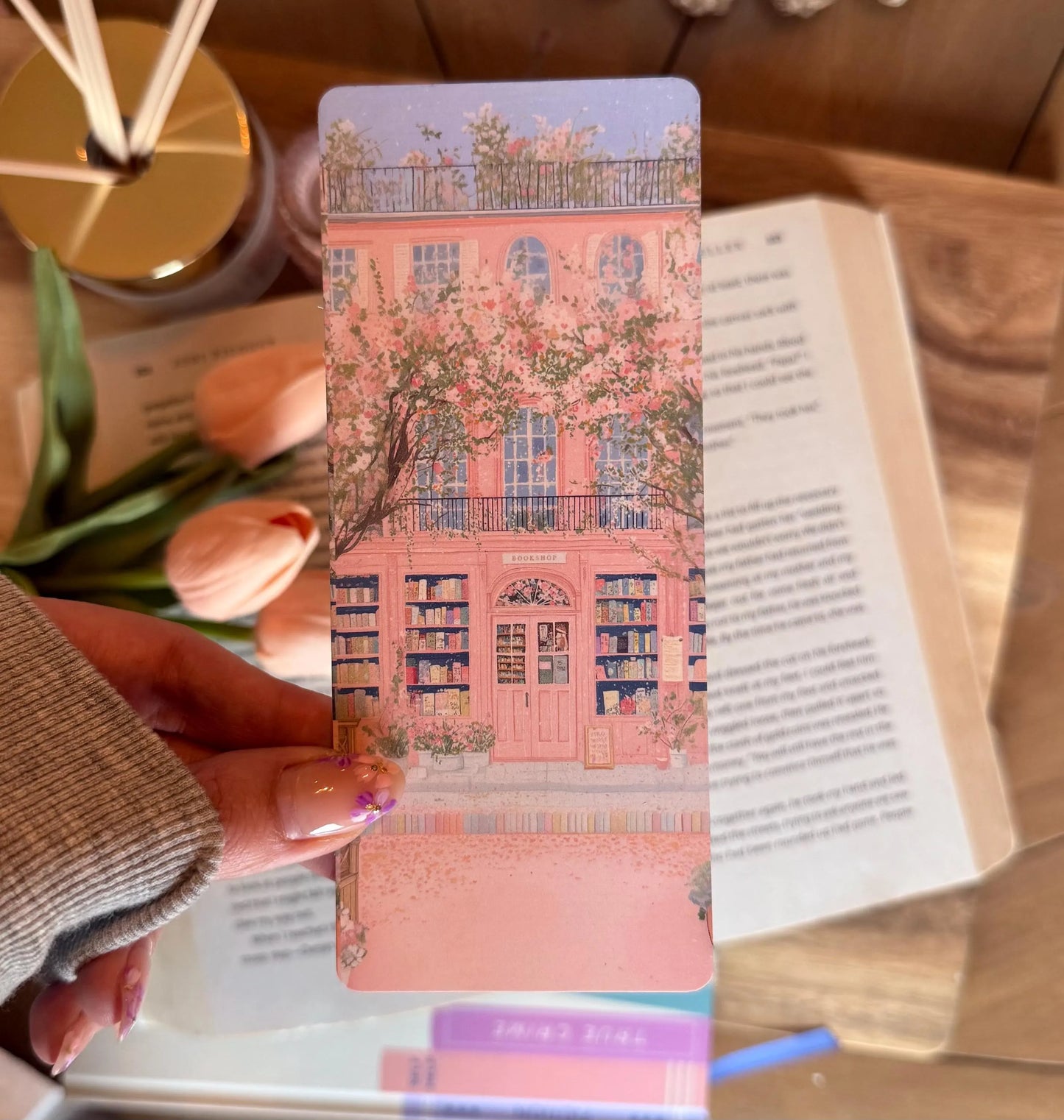 Pink Bookshop Bookmark