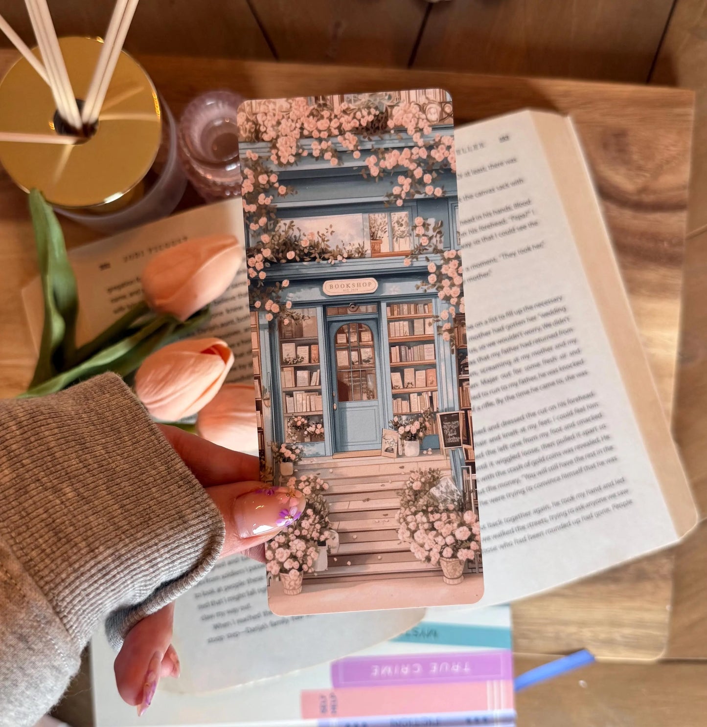 Blue Bookshop Bookmark
