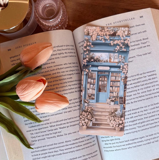 Blue Bookshop Bookmark