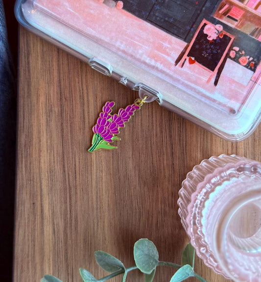 Purple Flower Kindle Charm