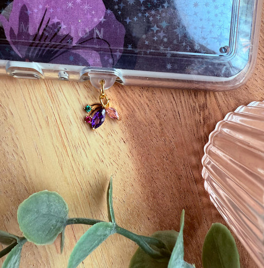Purple Flower Kindle Charm