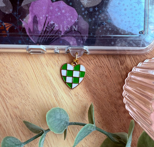 Green Heart Kindle Charm
