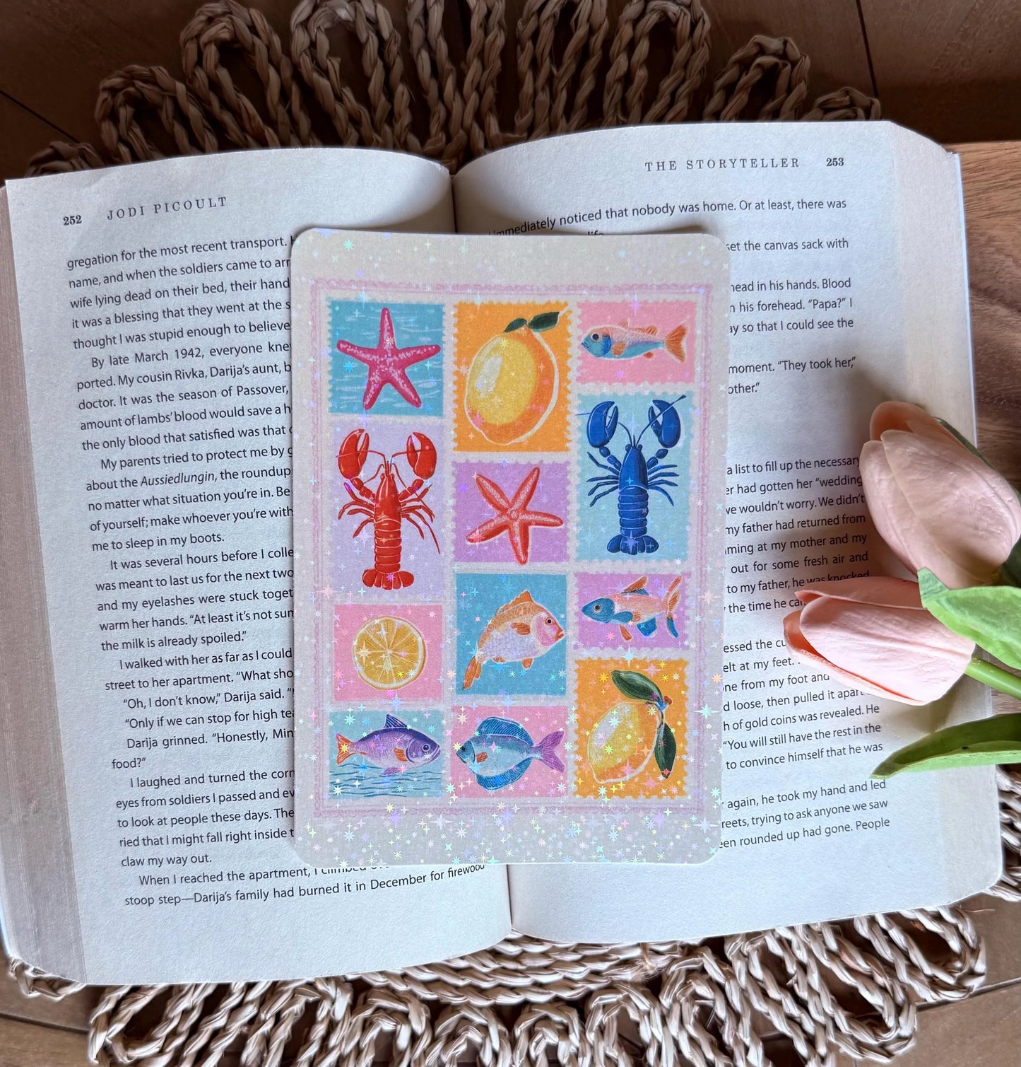 Pink Postal Stamp Kindle Insert