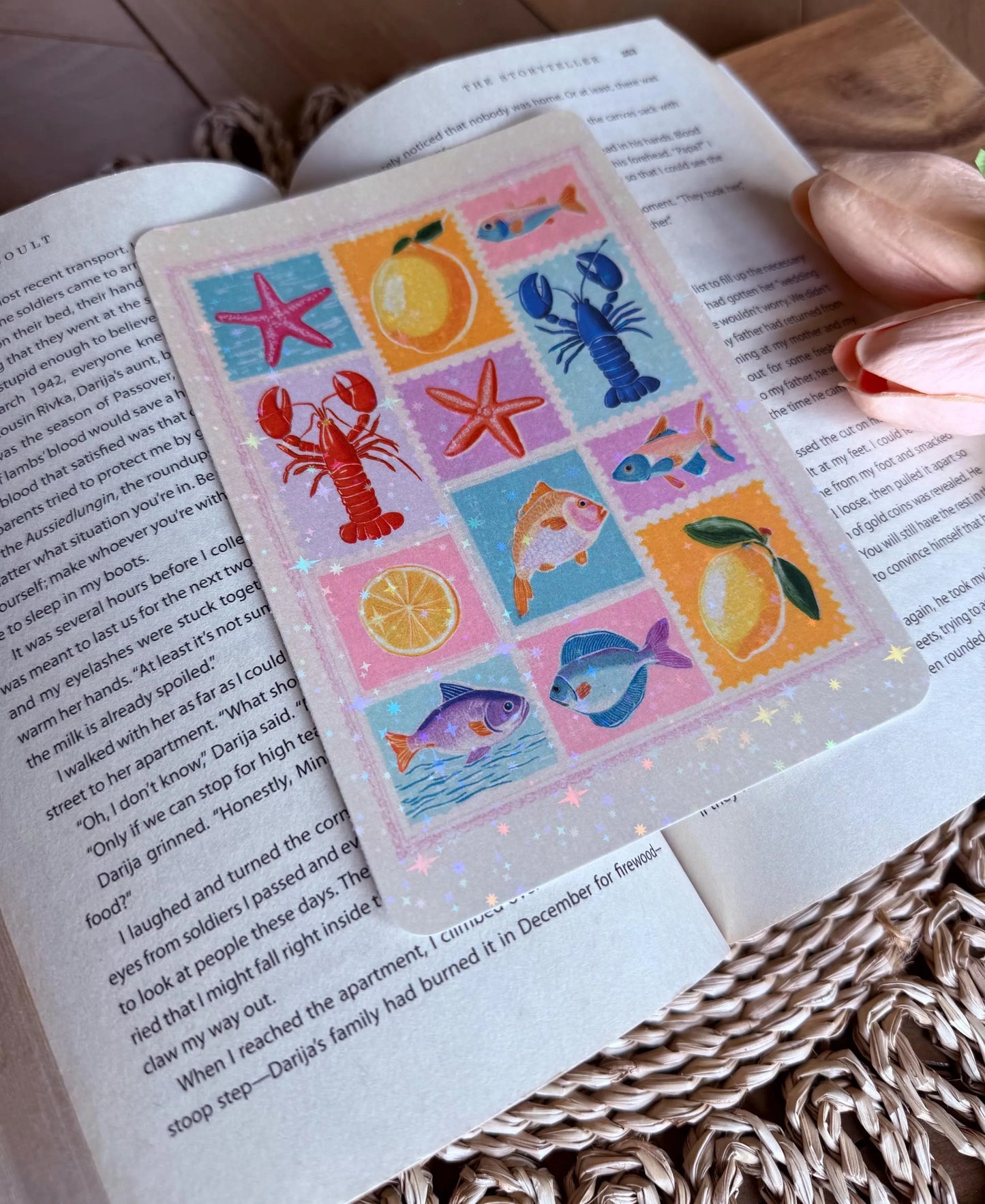 Pink Postal Stamp Kindle Insert